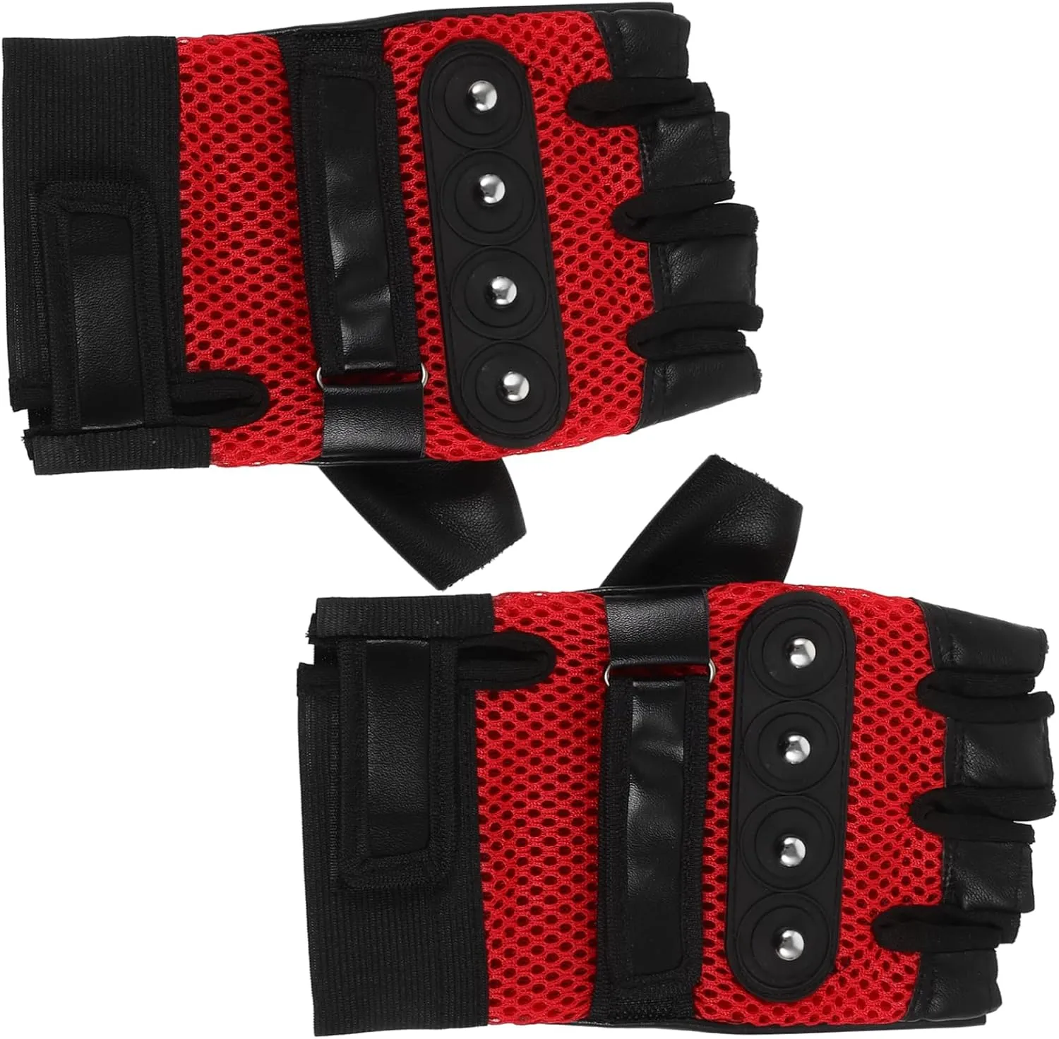 1Pair Fingerless Outdoor Sports Gloves for Men Women Breathable Mesh Design Comfortable Cycling Motorcycling Gloves for Racing Activities