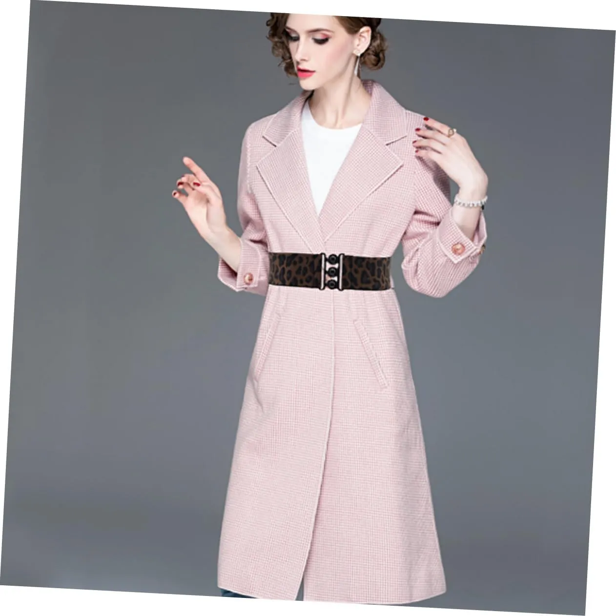 1pc Elastic Belt Girl Wide Belt Women's Clothing Alloy
