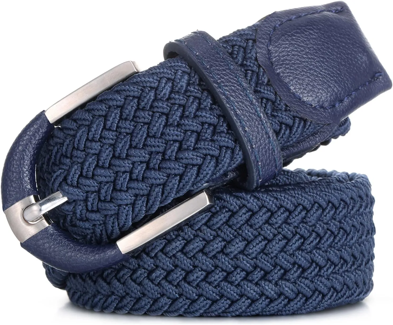 [2 Pack] Mio Marino Stretch Belts for Men - Golf belt & Jean Elastic Belt - Gift Box