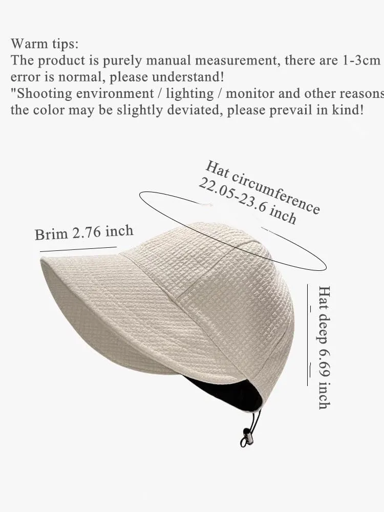 2024 New Womens Sun Hats Women's Outdoor UV-Protection-Foldable Beach Hats,Wide Brim Summer Fisherman's Caps UPF 50 