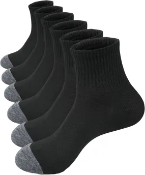 6 Pack Men's Ankle Socks with Cushion Athletic Running Socks