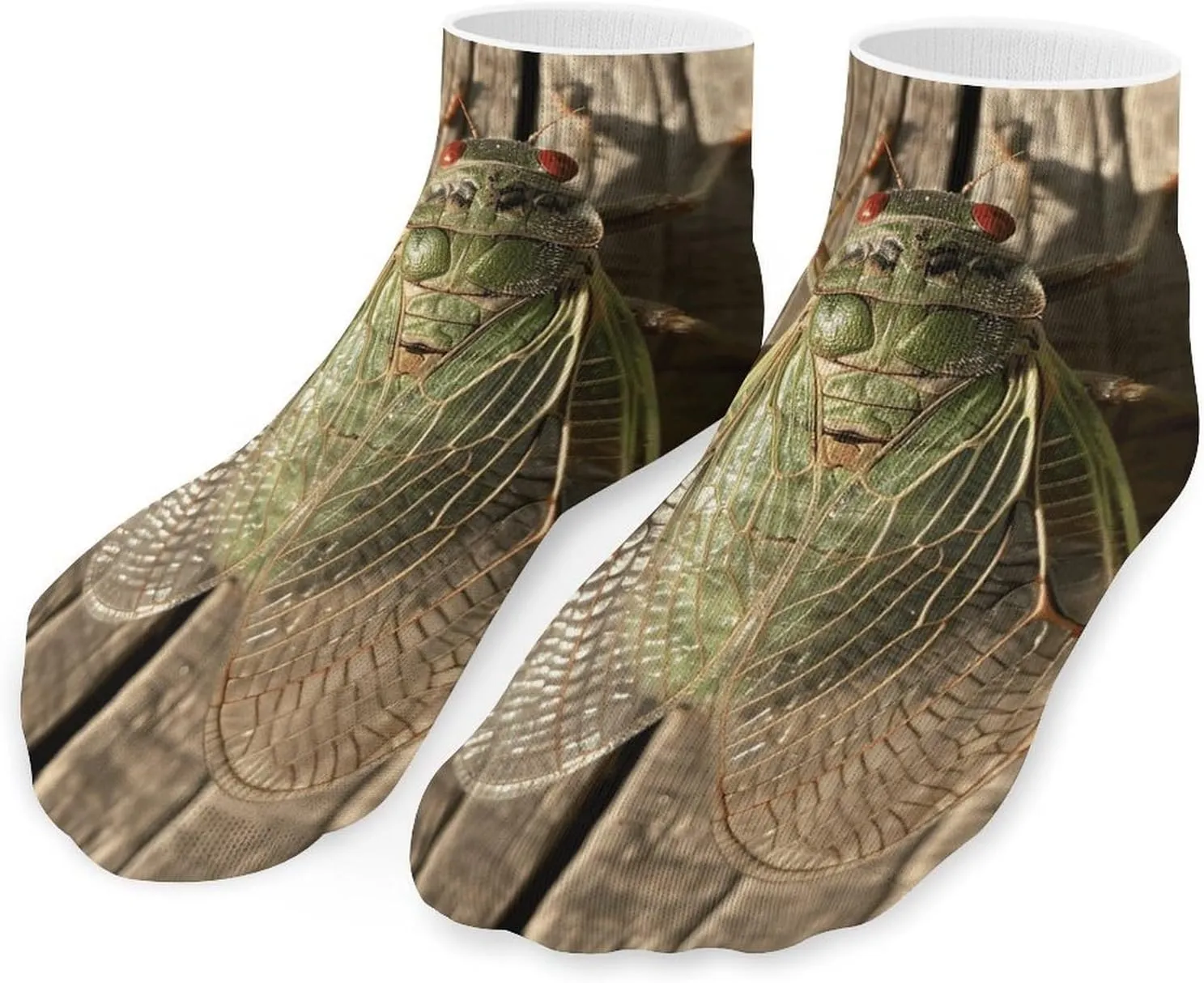 A Green Cicada Socks Ankle Length Socks Casual Short Socks for Women Men Low Cut Sports Socks Running Socks No Show Socks Ankle Socks Athletic Socks Workout Socks