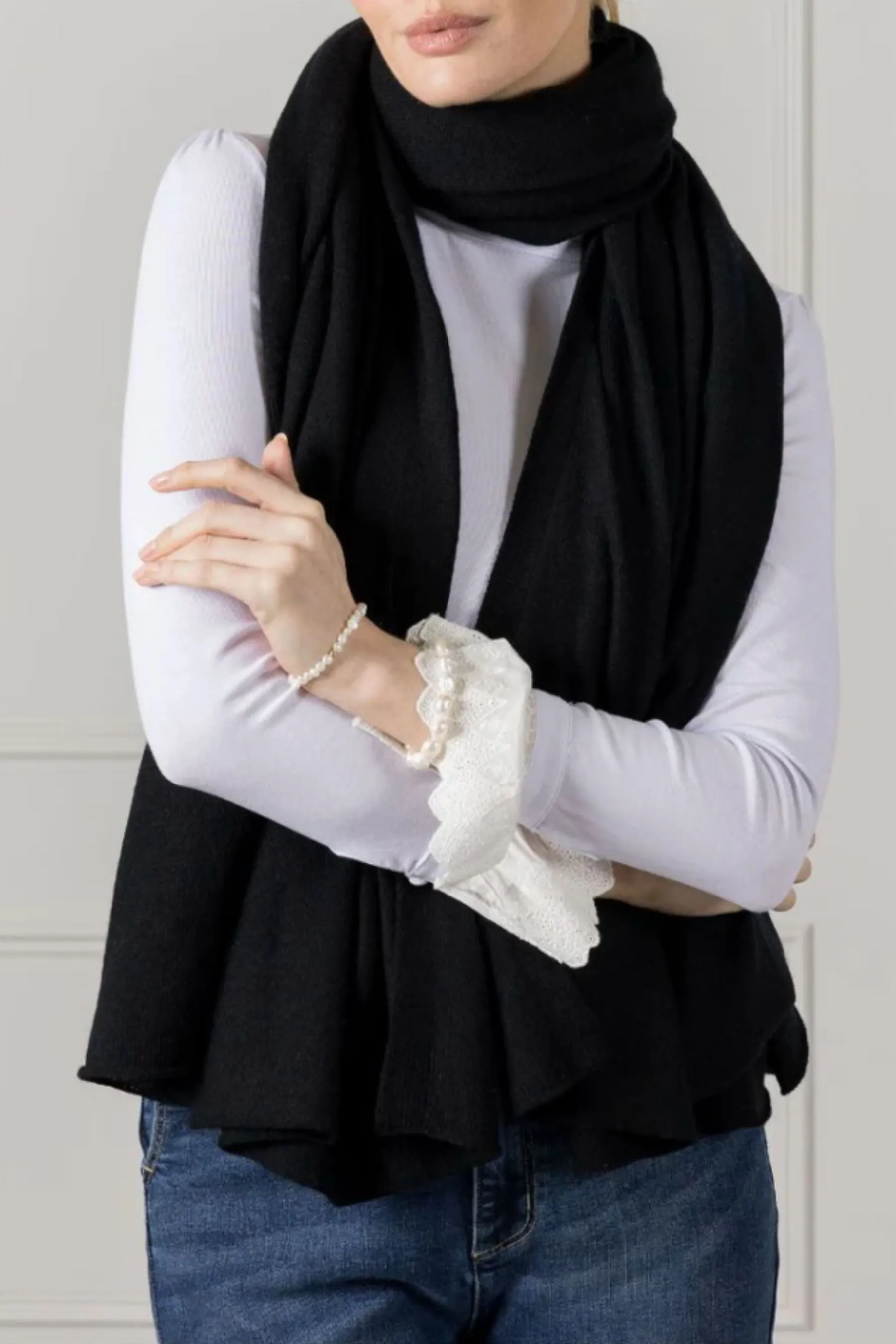 Cashmere Scarf | Black