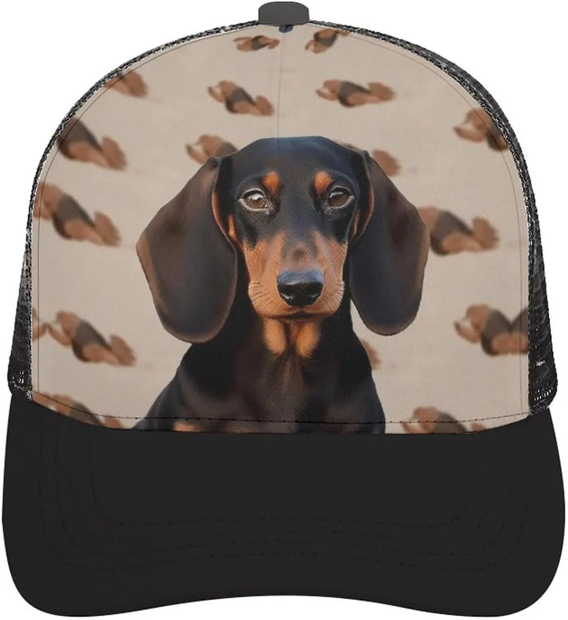 Dachshund Dog Adult Baseball Cap Hollow Baseball Hat Sun Visor Hat Adjustable Golf Hat for Men Women
