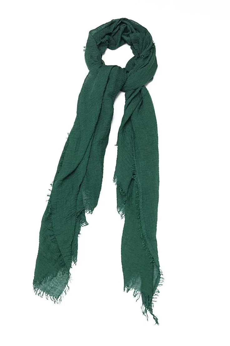 Dark Green Woven Oversize Scarf