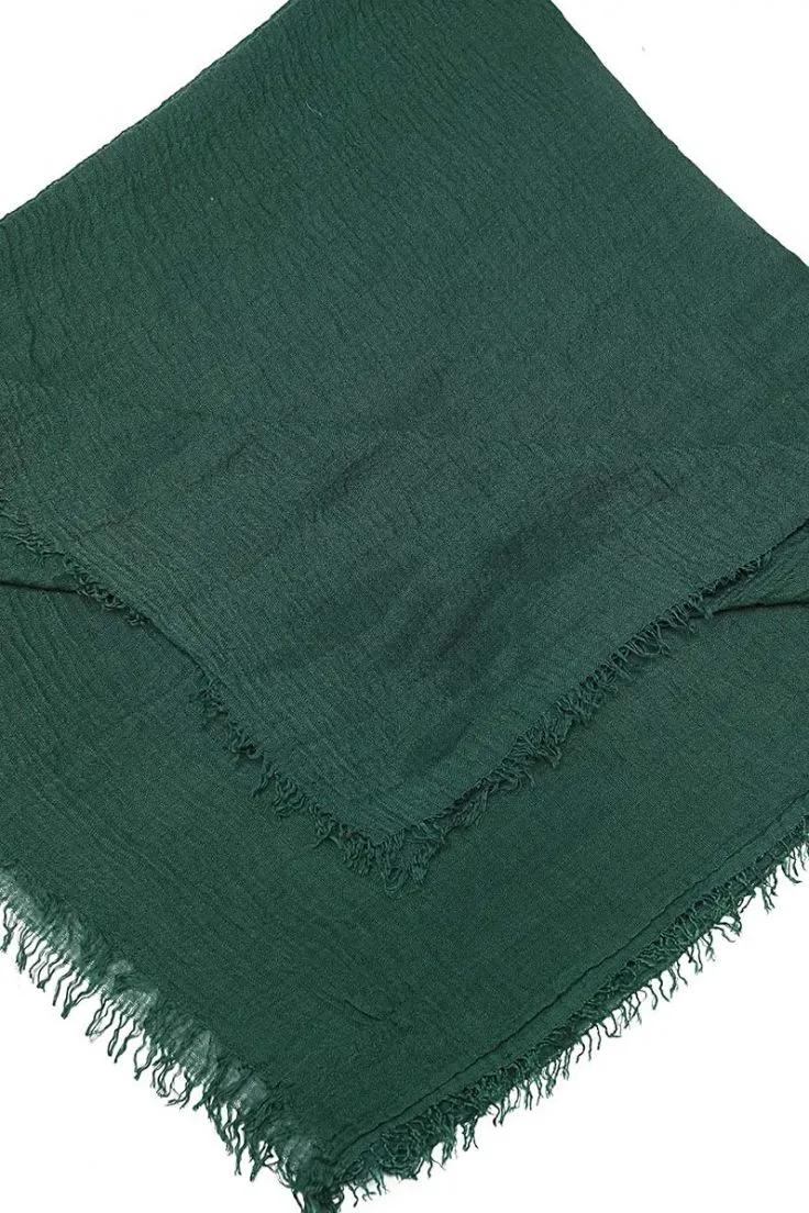 Dark Green Woven Oversize Scarf