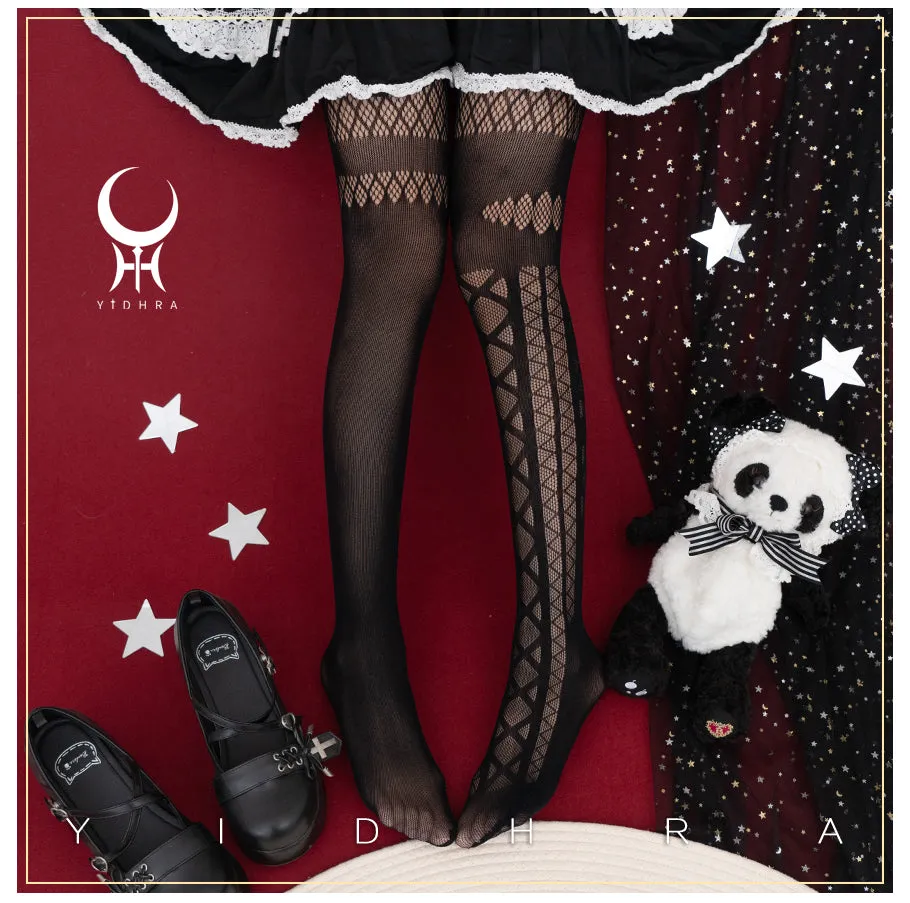 Dream Witch Devil Black & White Stockings Pantyhose Garment