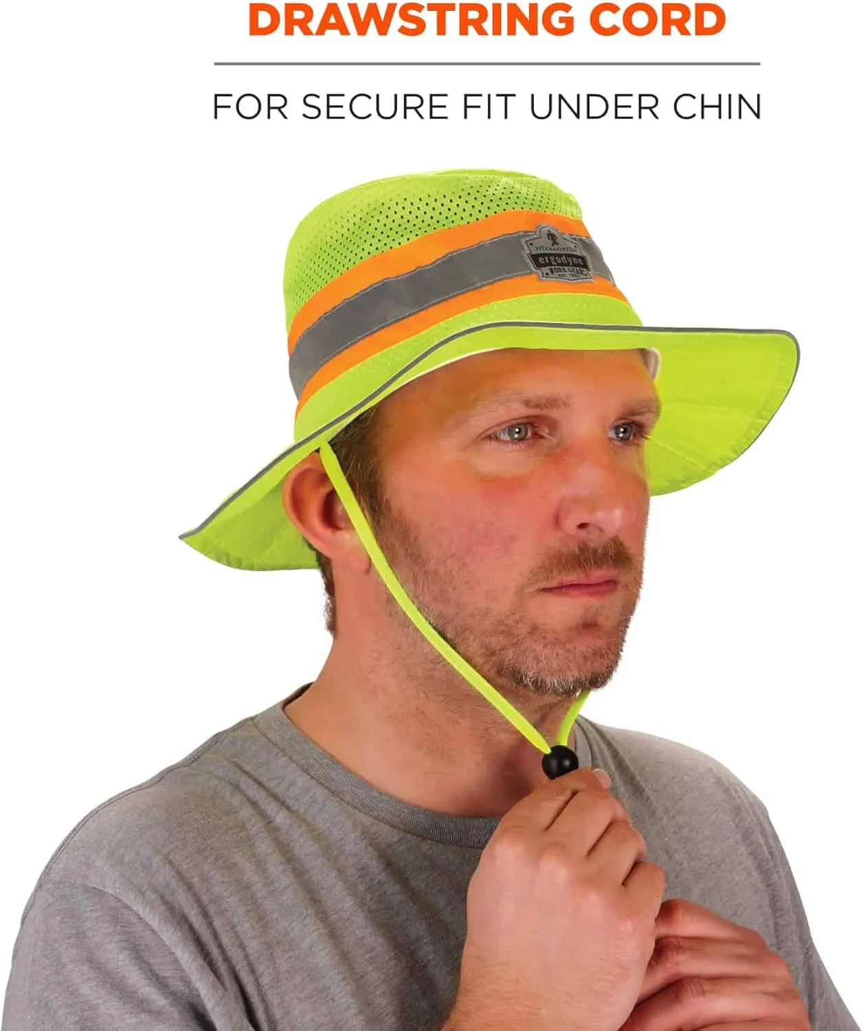 Ergodyne unisex adult Hi-vis Ranger Sun Hat, Lime, Large-X-Large US
