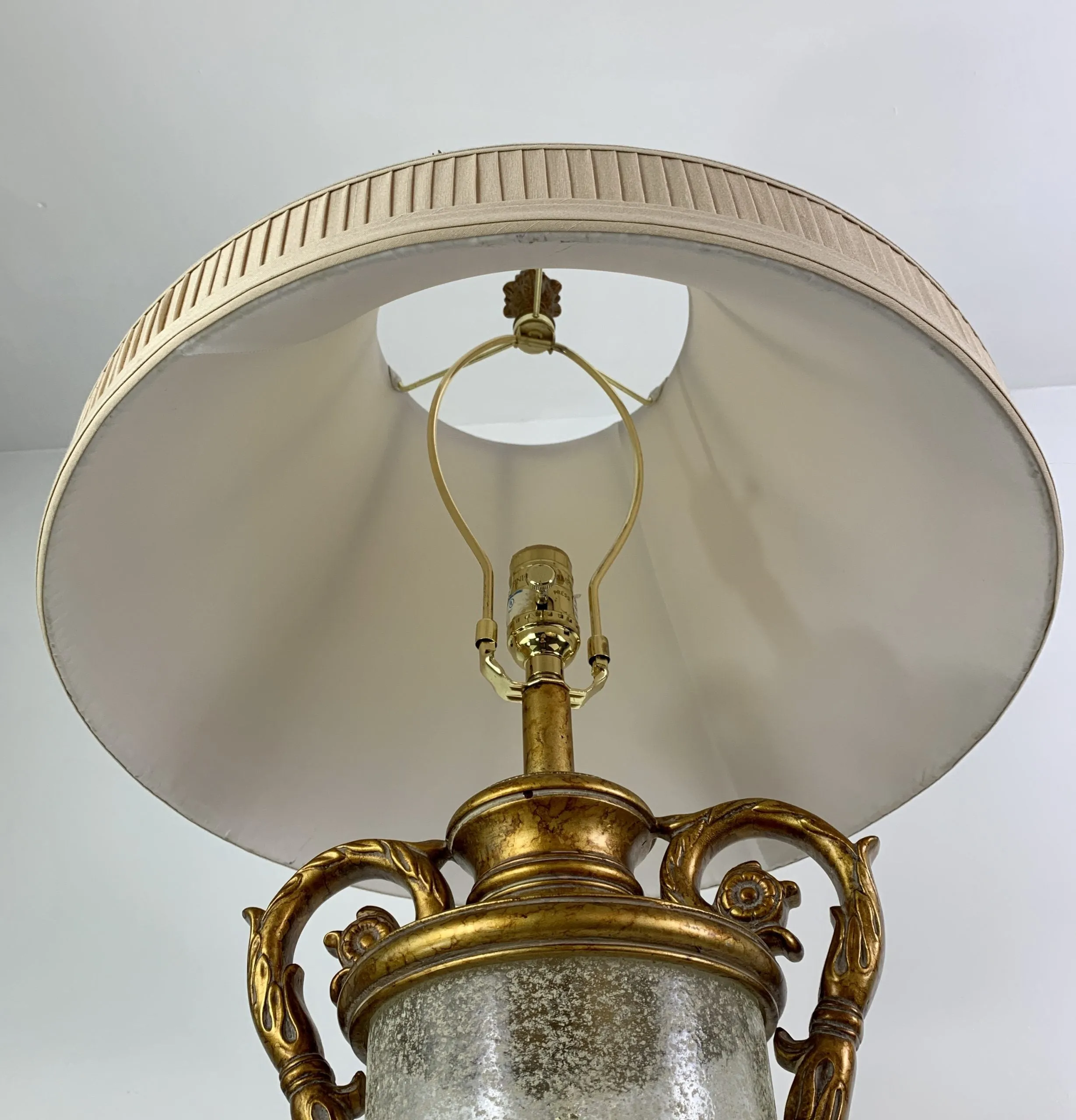 Fine Arts Lamps Table Lamp, Gilded, Frosted Glass, Custom Shade
