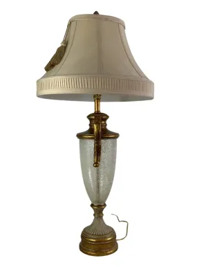 Fine Arts Lamps Table Lamp, Gilded, Frosted Glass, Custom Shade