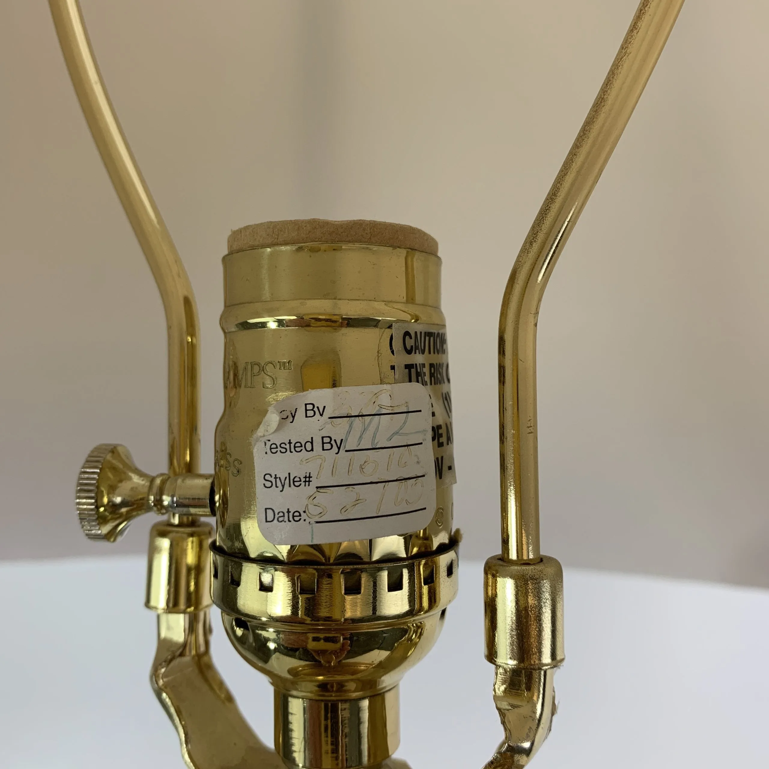 Fine Arts Lamps Table Lamp, Gilded, Frosted Glass, Custom Shade