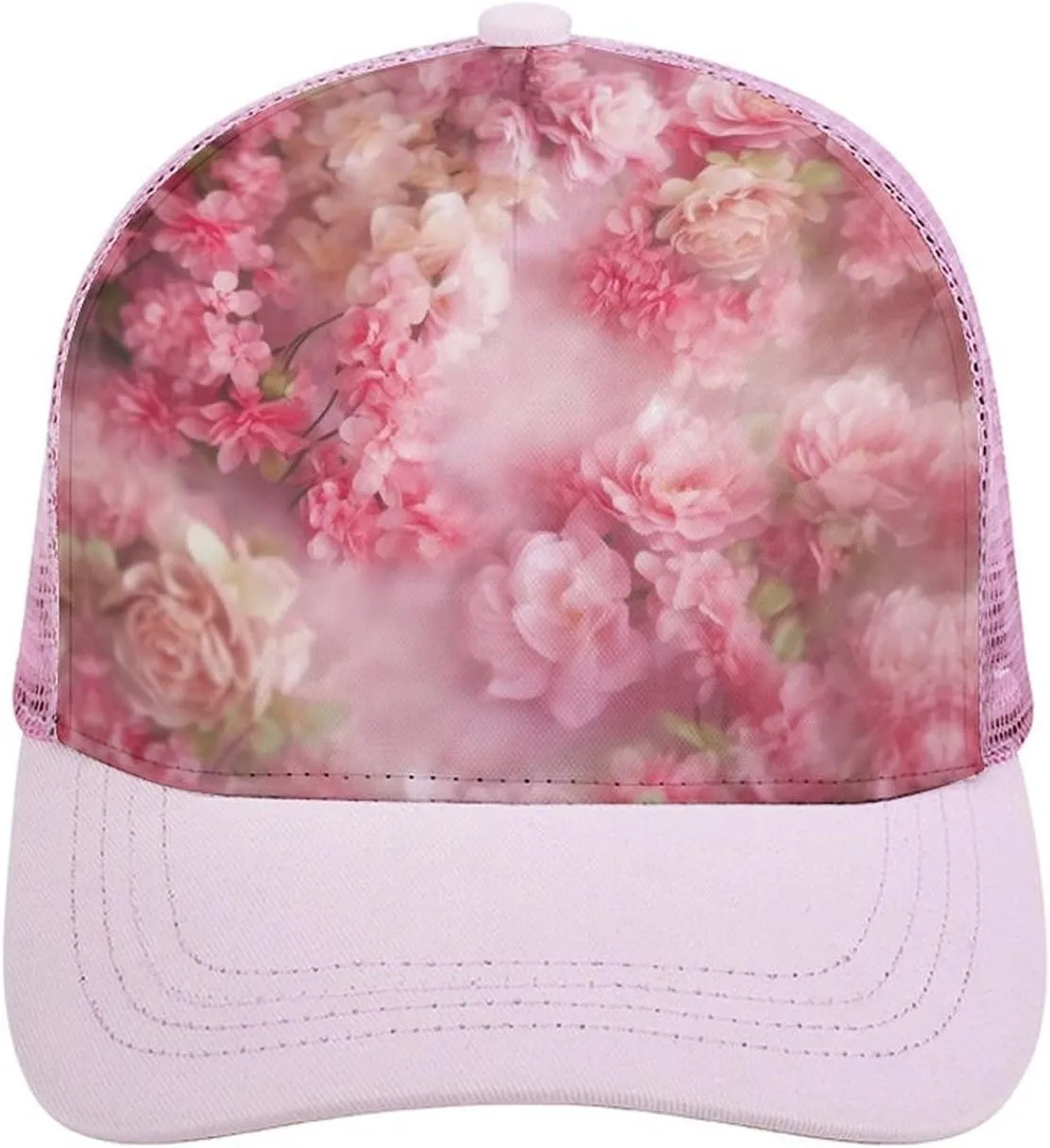 Floral Flowers Adult Baseball Cap Hollow Baseball Hat Sun Visor Hat Adjustable Golf Hat for Men Women