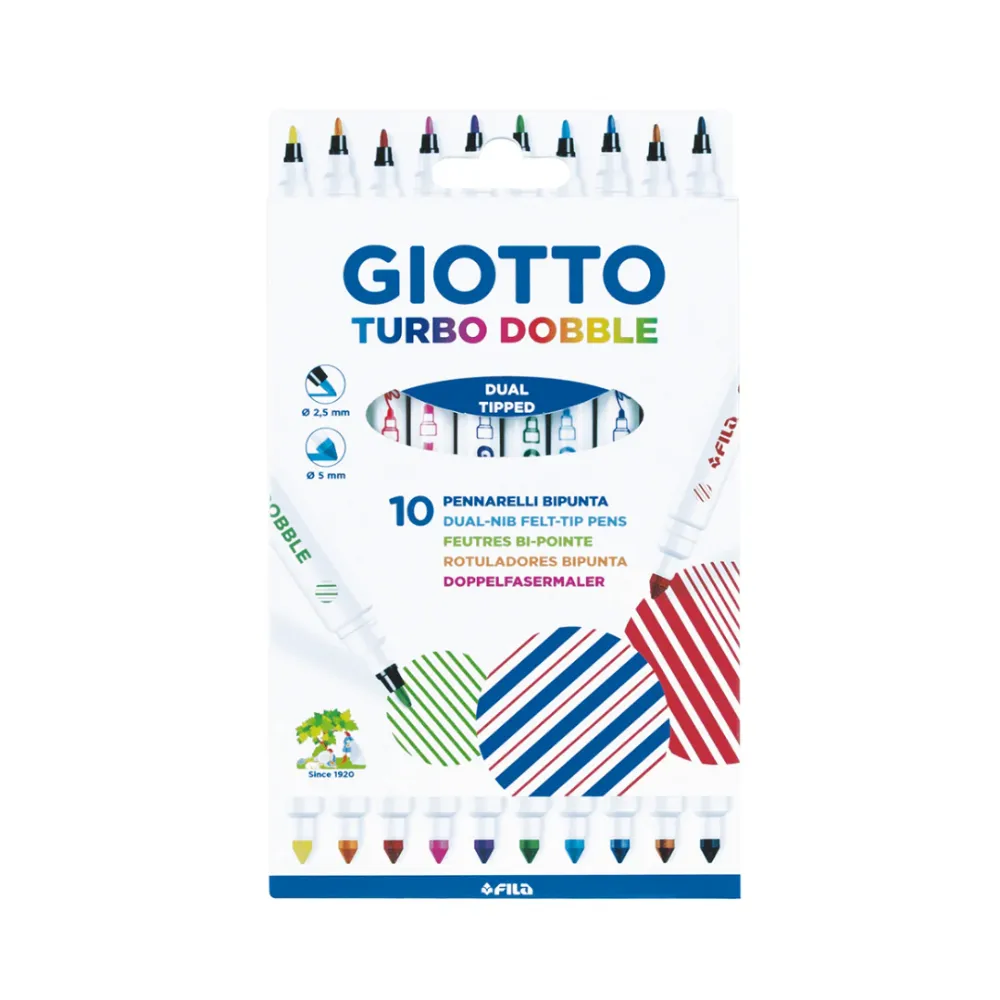 Giotto Turbo Dobble Fibre Tip Pens