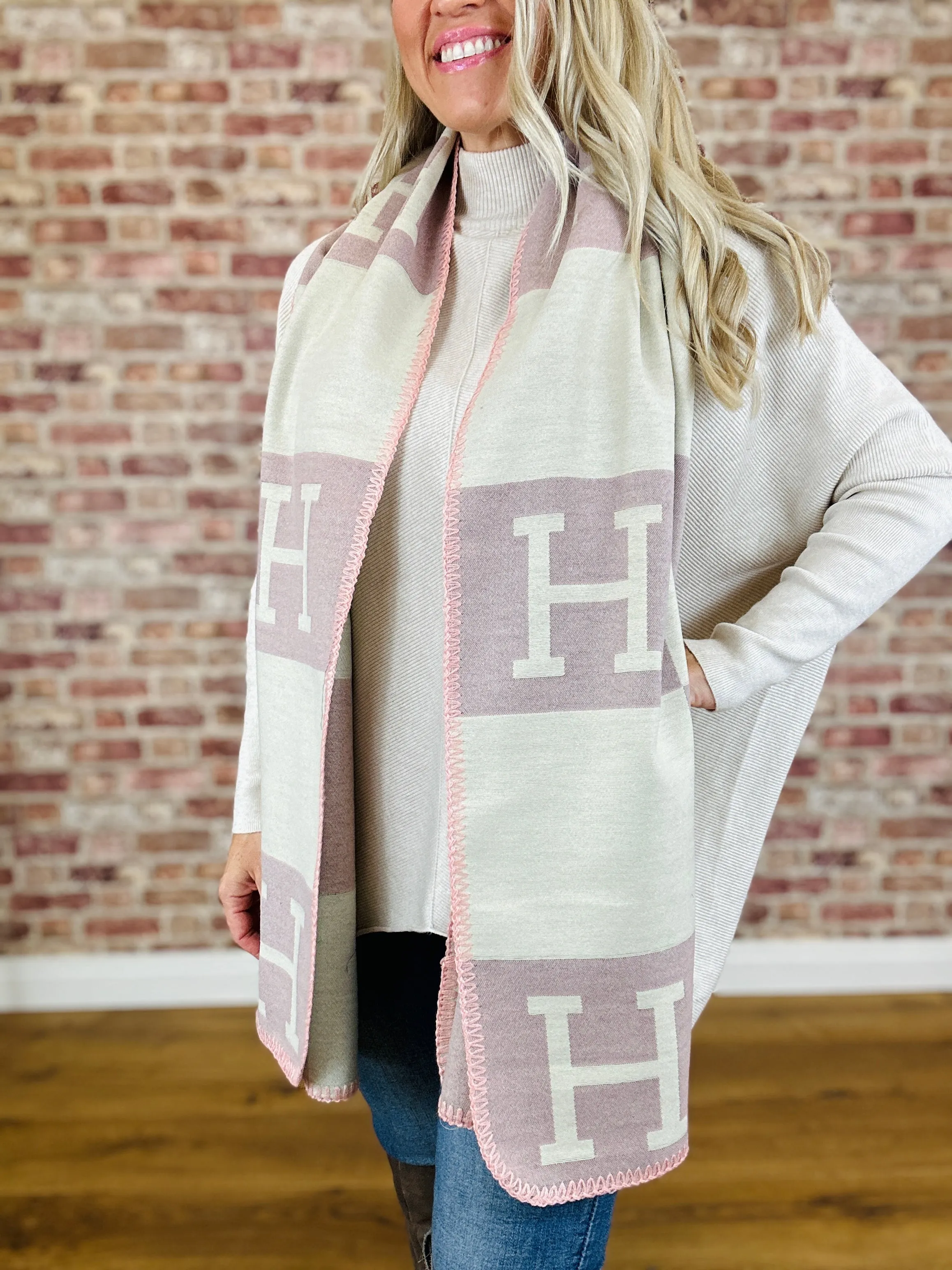 H Cashmere Scarf