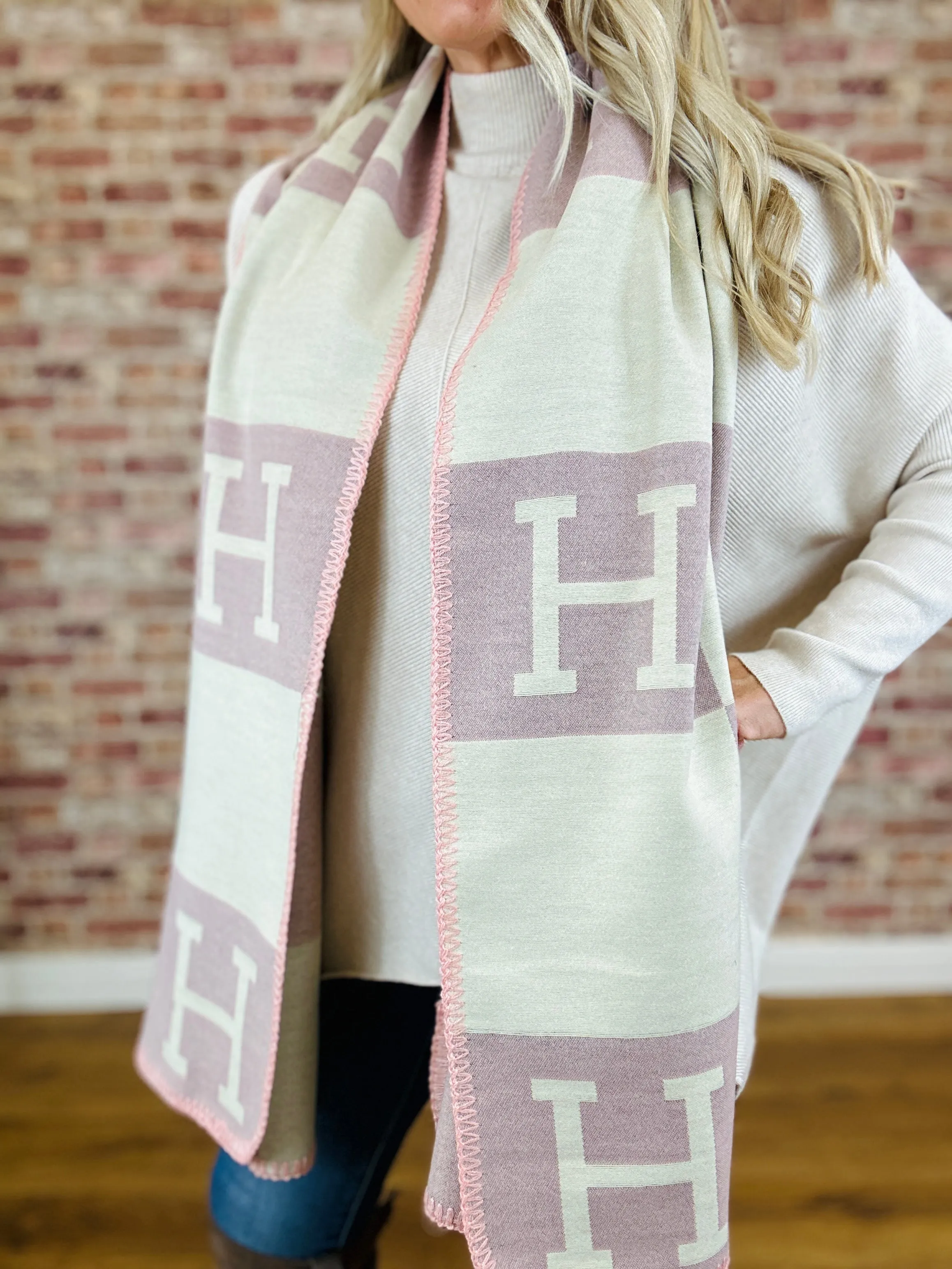 H Cashmere Scarf