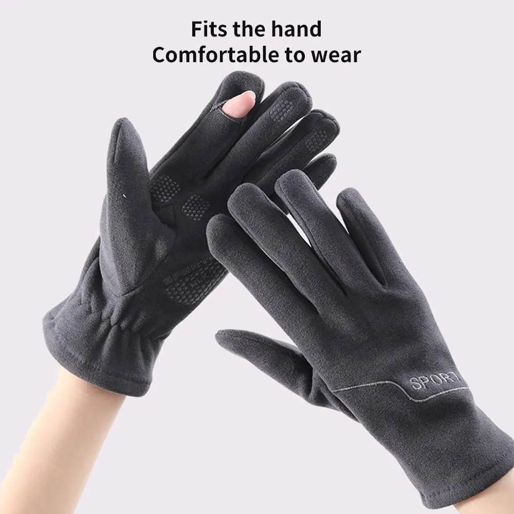 Hand Warmers Gloves Gloves Thickened Warm Winter Gloves Touch Screen Gloves Waterproof Fashion Non-Slip Cycling Gloves Gloves Winter