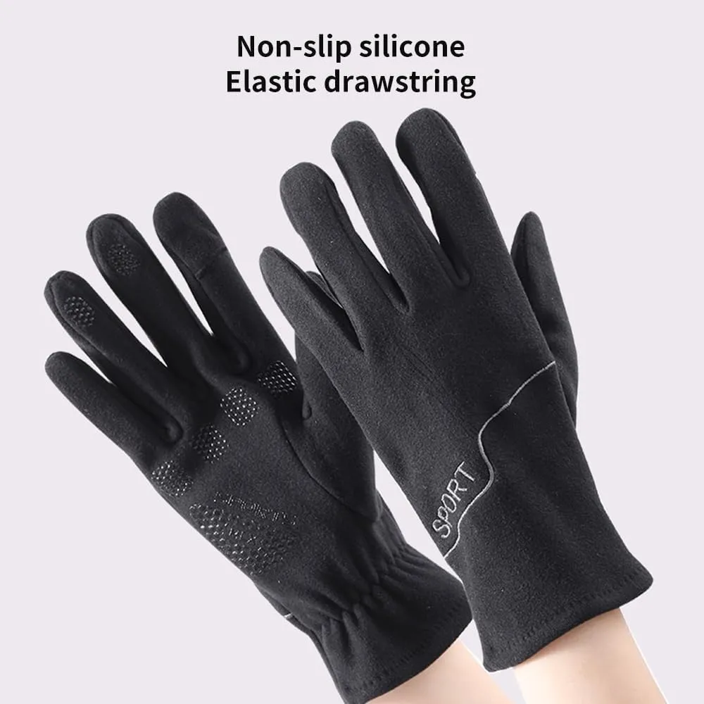 Hand Warmers Gloves Gloves Thickened Warm Winter Gloves Touch Screen Gloves Waterproof Fashion Non-Slip Cycling Gloves Gloves Winter