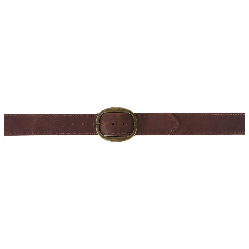Heirloom Basic Belt - Rusty Brown with Antique Brass Buckle