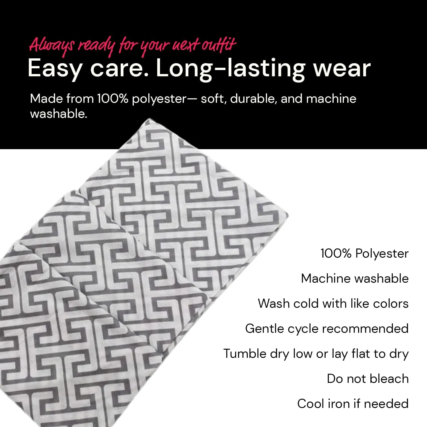 Infinity Scarf for Women - Travel Scarf with Hidden Pocket - Greek Key Pattern Scarves
