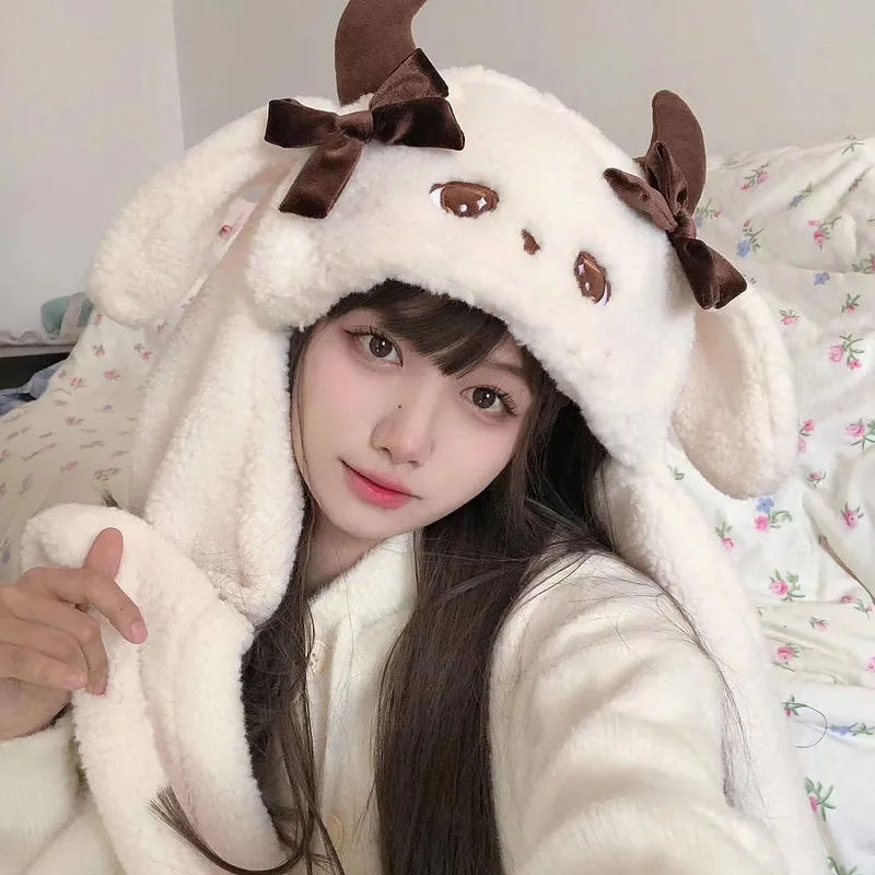 Kawaii Original Cute Lamb Hat With Scarf And Gloves