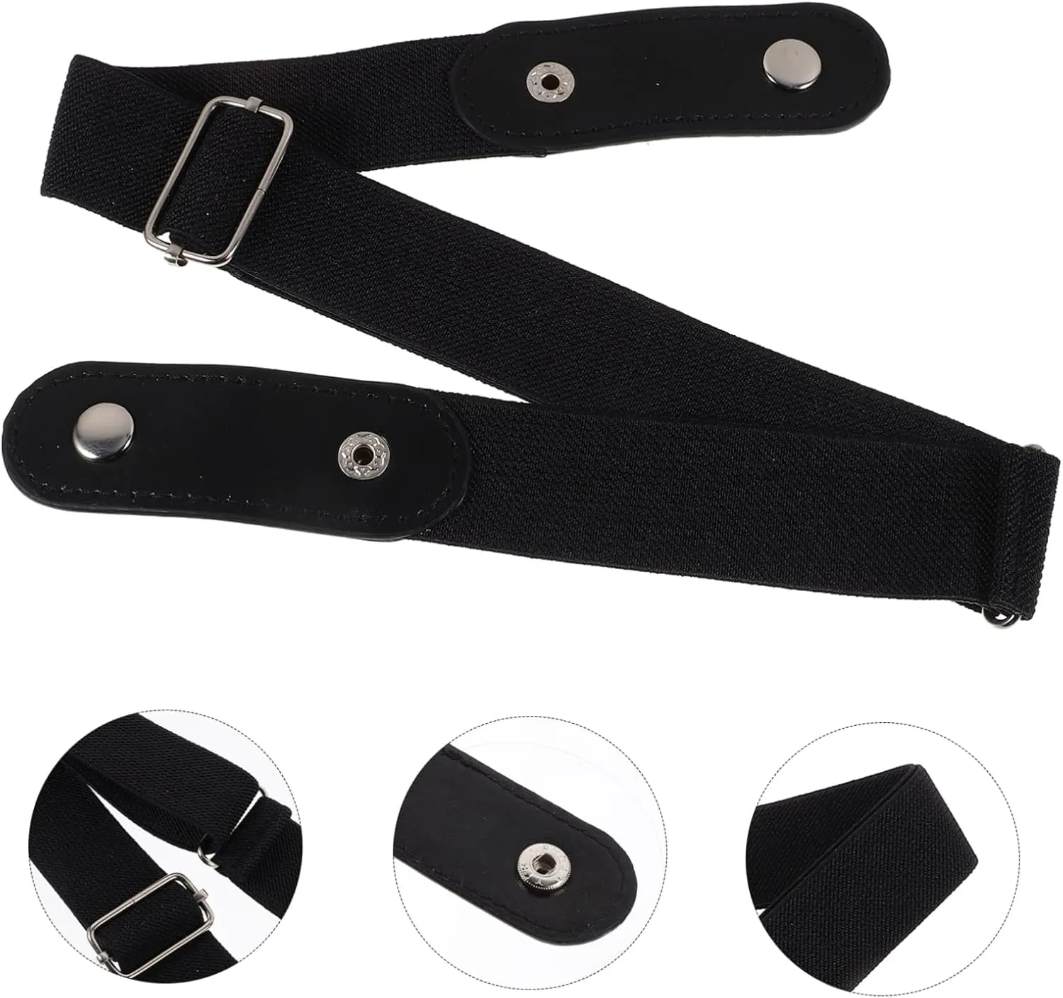 Lazy Belt Buckle Elastic Belt Buckle- Invisible Elastic Waist Belts Side Belt for Women Belts