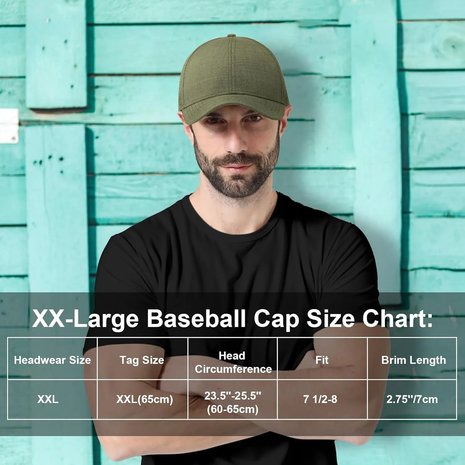 Men's Oversize XXL Baseball Cap Adjustable Performance Snapback Hat Laser Perforated Cap Plus Size for Big Head