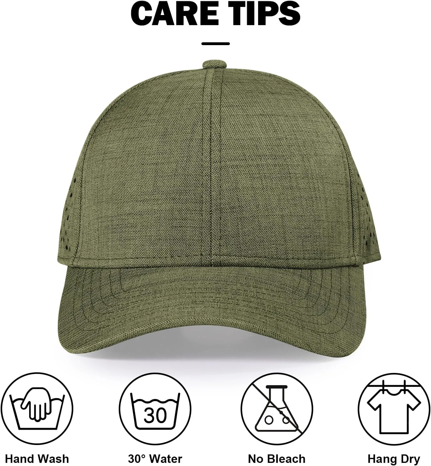 Men's Oversize XXL Baseball Cap Adjustable Performance Snapback Hat Laser Perforated Cap Plus Size for Big Head