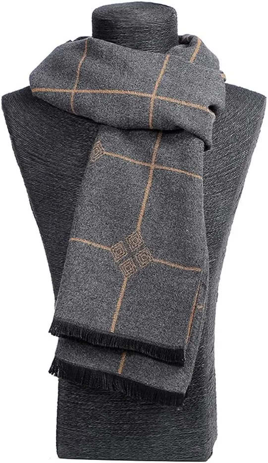 OHAYOMI Mens Scarf Winter Fashion Formal Soft Scarves for Men