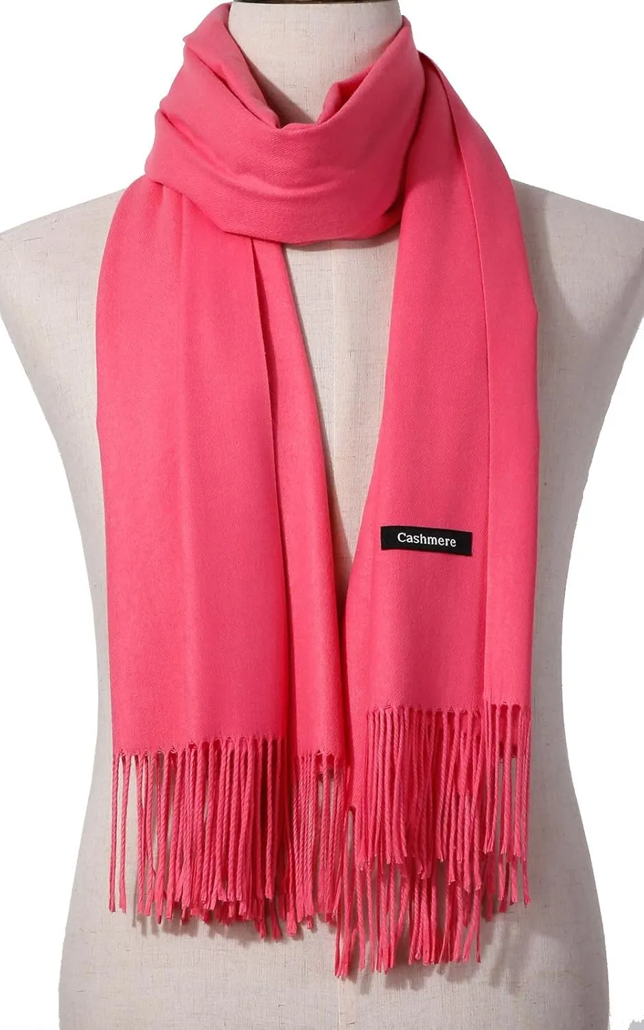OHAYOMI Womens Pashmina Shawl Wrap Soft Warm Scarf Solid Color Pashmina