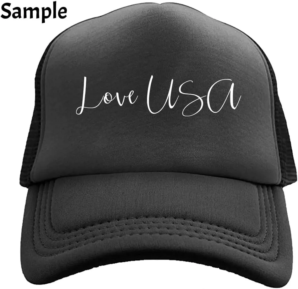 Personalized Picture Text Logo Colorful Unisex Adjustable Trucker Hat Custom Mesh Baseball Cap