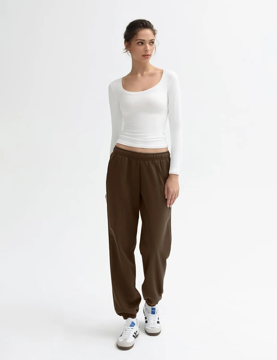 PUMIEY Women's Sweatpants High Waisted Baggy Sweat Pants Workout Casual Joggers Pants Airy Collection