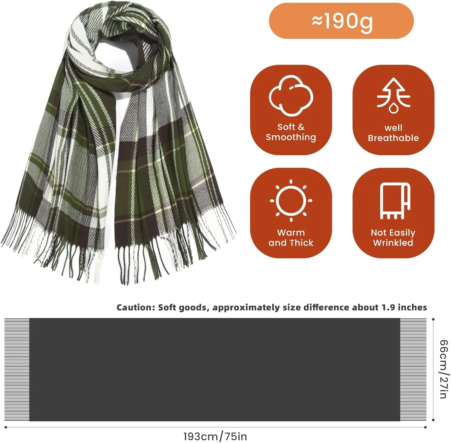Scarf for Women Shawl Cashmere Feel Plaid Scarves Pashmina Wraps Winter Scarf for Evening Wedding Bridesmaid Gifts