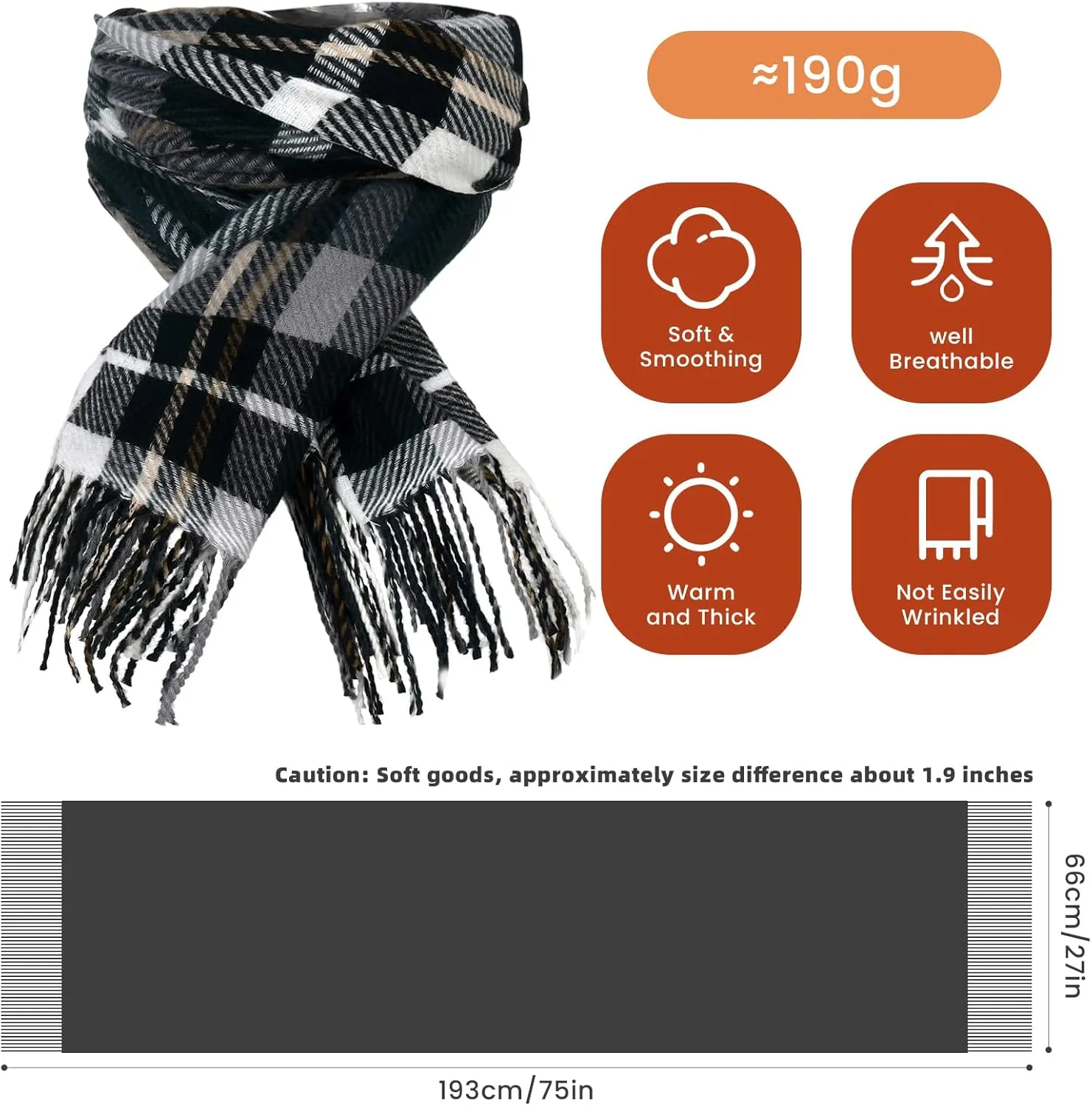 Scarf for Women Shawl Cashmere Feel Plaid Scarves Pashmina Wraps Winter Scarf for Evening Wedding Bridesmaid Gifts