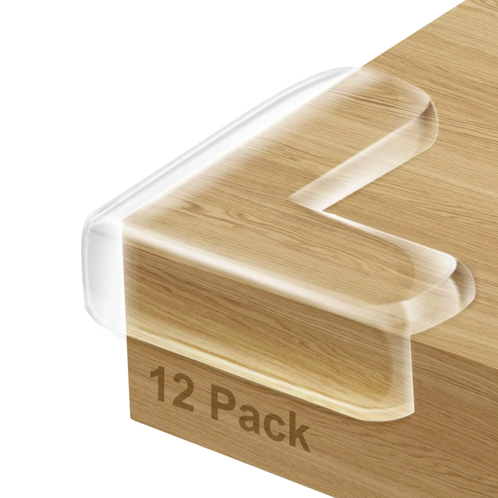 ‎SHOWAY Corner Guards (12 Pack) Clear Protectors | High Resistant Adhesive Gel Best Baby Proof Stop Child Head Injuries Tables, Furniture & Sharp Corners Proofing (L-Shaped).