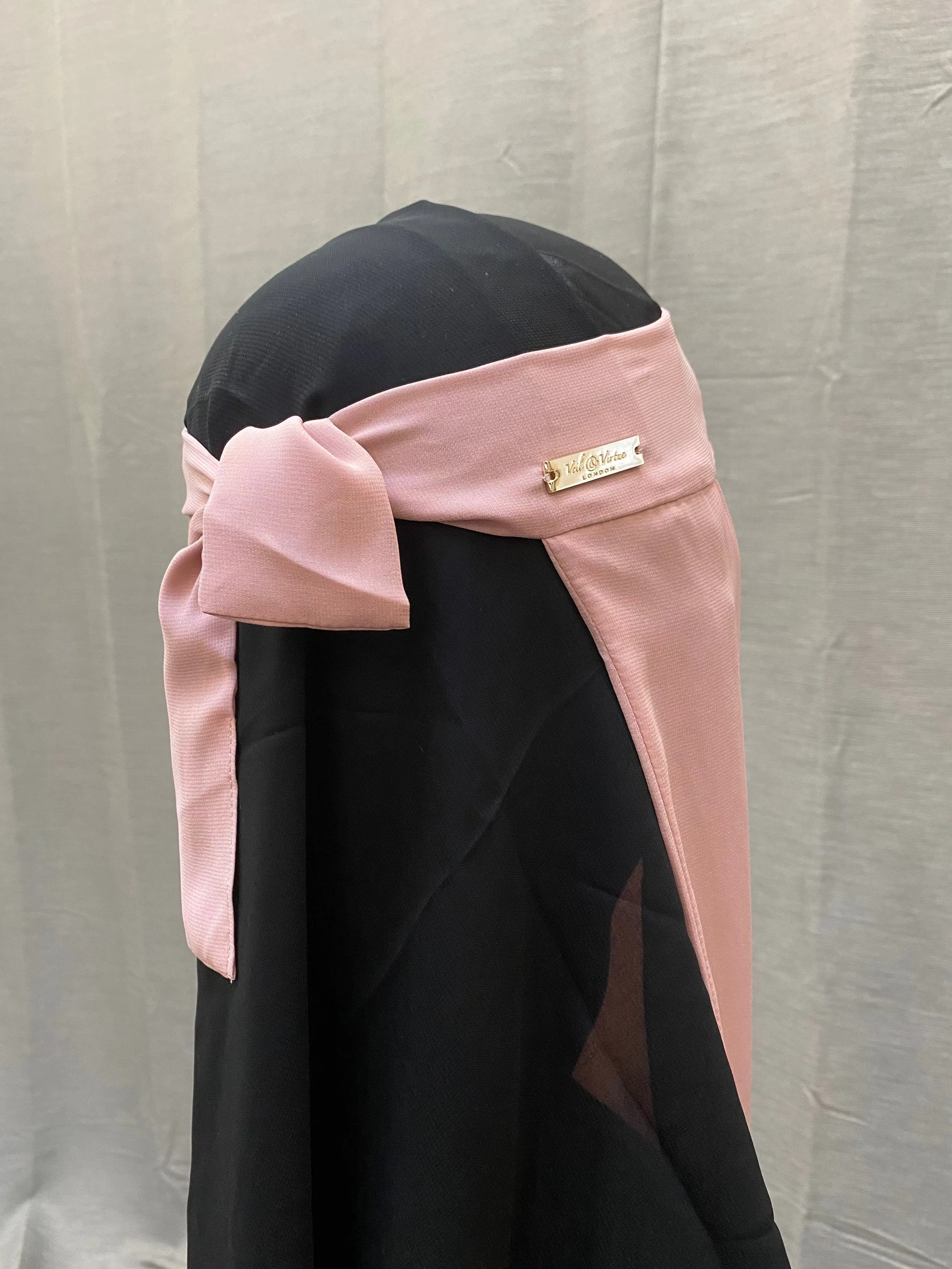 Single Layer Niqab Nude Pink