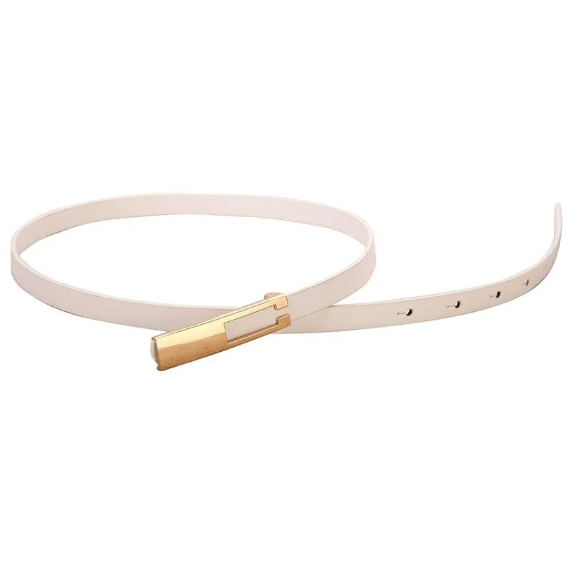 Slender Fashion Metal Buckle Adjustable Waist Belts