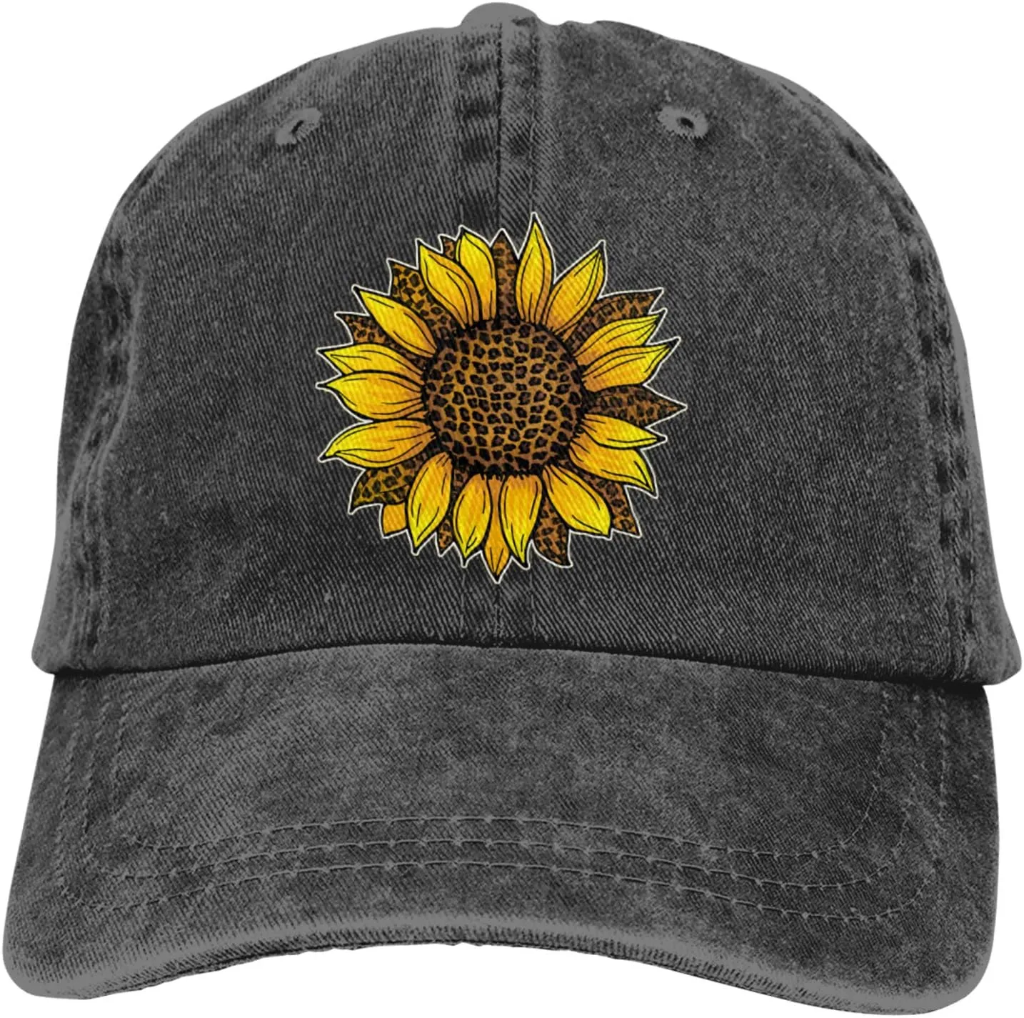 Sunflower Baseball Caps for Women Adjustable Washed Trucker Hat