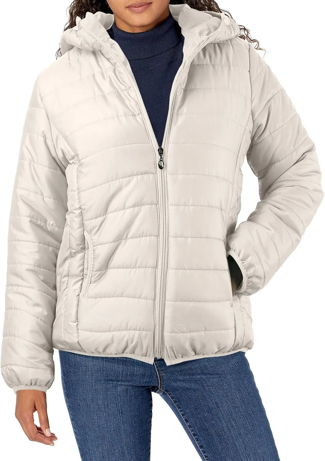 Women's Puffer Coat Casual Lightweight Zip Up Warm Short Winter Down Jacket Hooded Mama Quilted Jackets with Pockets