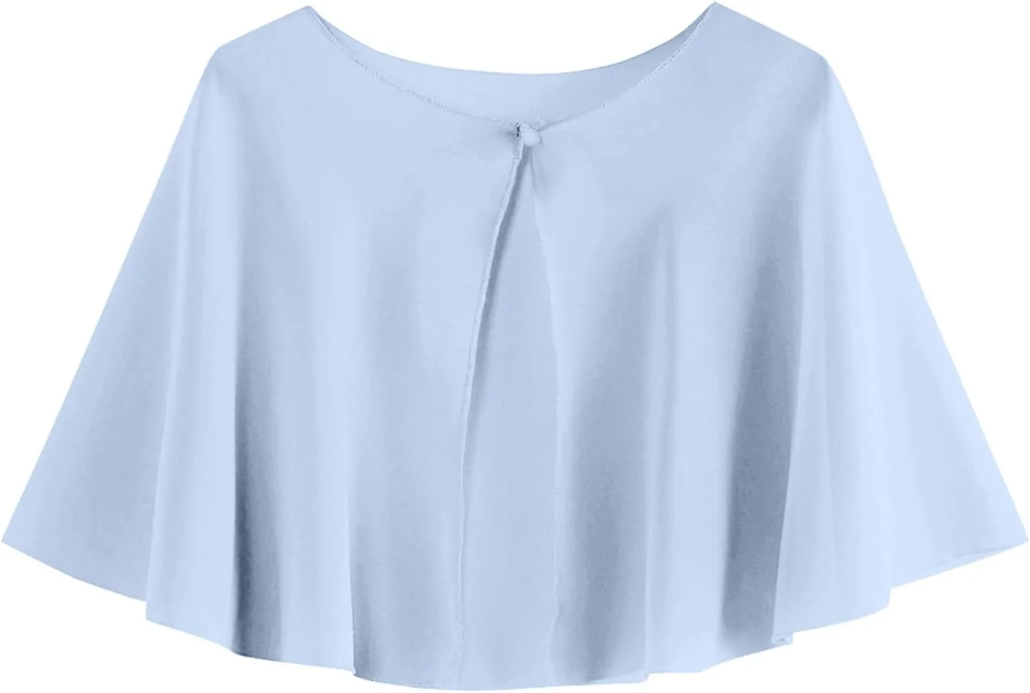 Women's Soft Chiffon Shawl Wraps for Evening Dress Wedding Cape Scarf with One Button See Through Cardigan Shawl